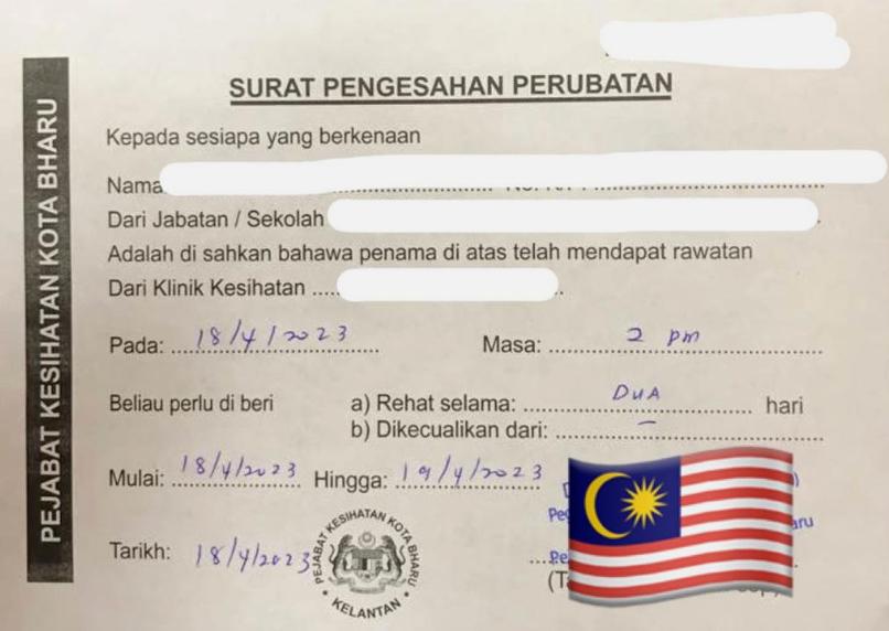 Surat Pengesahan Perubatan